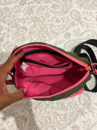 Bolso Misako verde y rosa