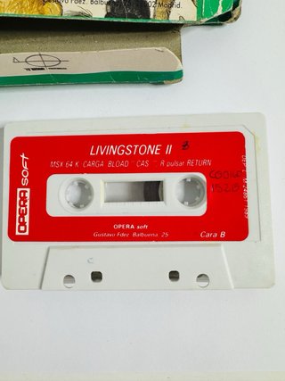 Livingstone Supongo II MSX Cassette y Caja
