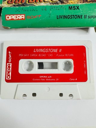 Livingstone Supongo II MSX Cassette y Caja