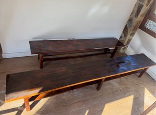 Banco de madera rústico