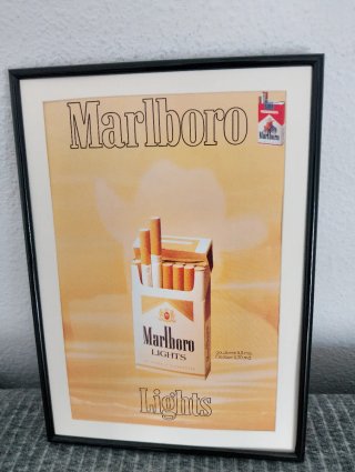 Anuncio Vintage Marlboro Lights Enmarcado