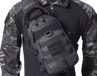 Mochila Táctica Cruzada Negra