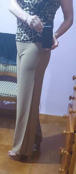 Pantalón beige/marrón