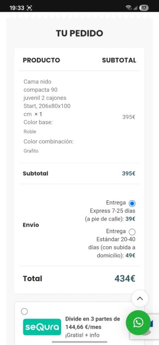 Cama nido extensible madera