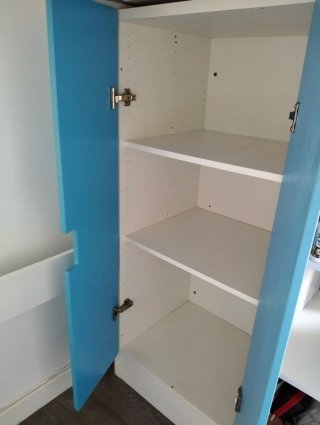 Litera Ikea Blanca y Azul