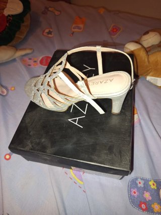 Zapatos de tacón AZAREY plateados talla 39