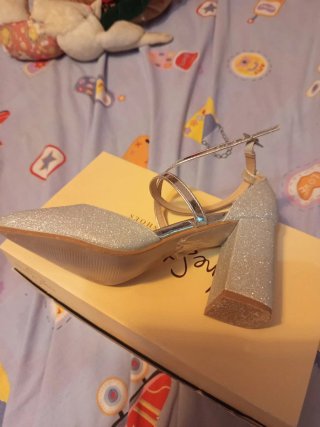 Zapatos de tacón AZAREY plateados talla 39
