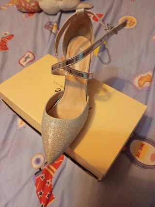 Zapatos de tacón AZAREY plateados talla 39