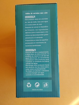 CANUTILLOS ceramicos filtro ACUARIO PECERA ANILLOS