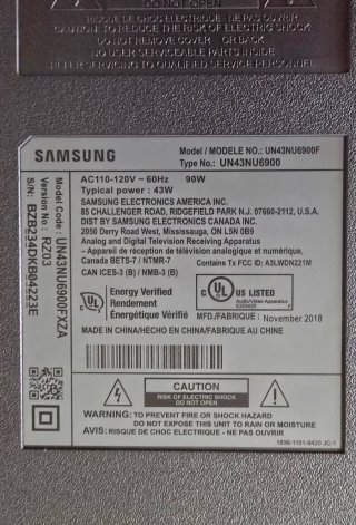 TV Samsung 43" LED 4K UHD