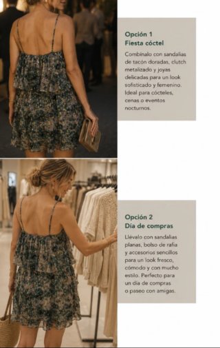 Vestido Zara volantes estampado nuevo T. S