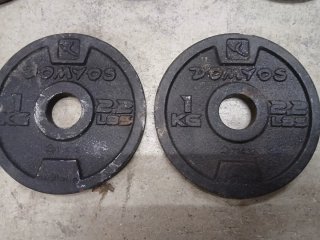 Dischi ghisa palestra Domyos 1 e 2 kg
