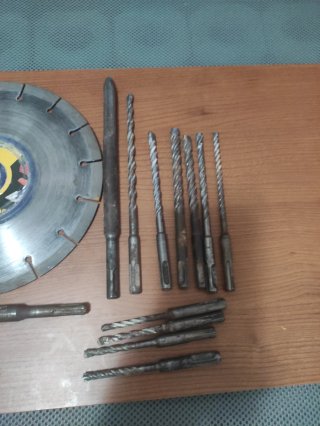 Brocas y disco para obra