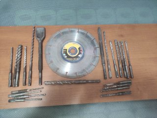Brocas y disco para obra