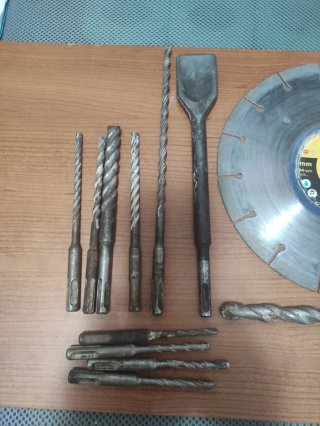 Brocas y disco para obra