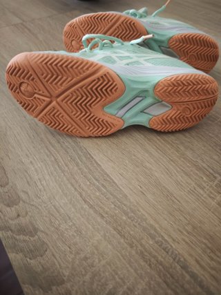 Zapatillas Asics Mujer Naranja y Verde Agua