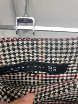Falda asimétrica Zara cuadros