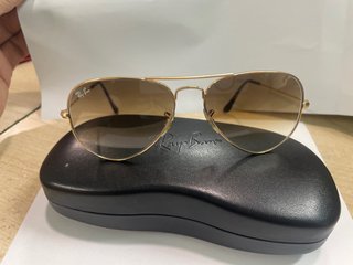 Gafas Ray-Ban Aviator Polarizadas Marrón Dorado