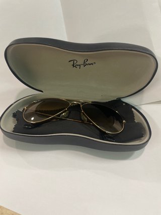 Gafas Ray-Ban Aviator Polarizadas Marrón Dorado