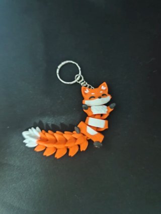 Chaveiro Raposa Articulado Laranja