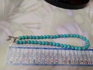 Collana turchese con strass