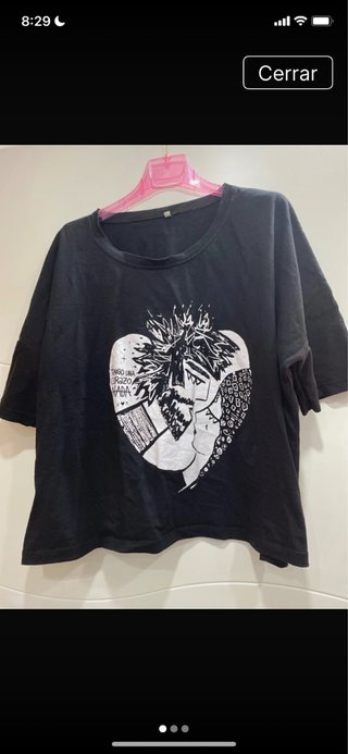 Camiseta Estilo Retro Negra