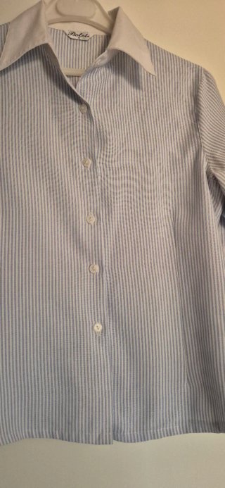 Blusa Boteli Talla M Rayas Azul Blanco