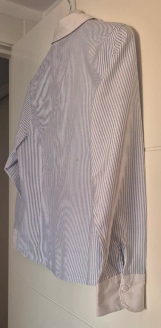 Blusa Boteli Talla M Rayas Azul Blanco