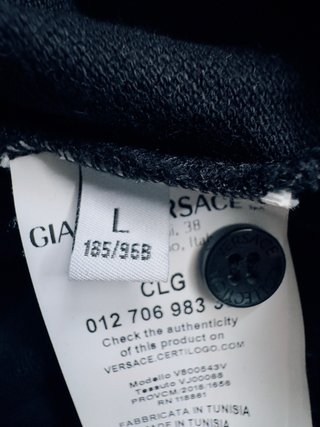 Polo Versace Collection nero con stampa