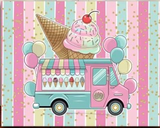 Fondo helados para cumpleaños