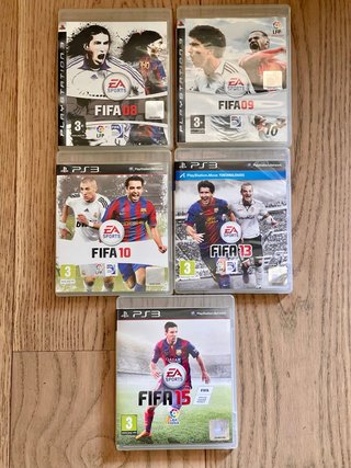 Lote 5 Juegos PS3 FIFA (08, 09, 10, 13, 15)