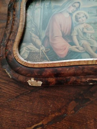Antico Quadro Sacra Famiglia Arte Devozionale