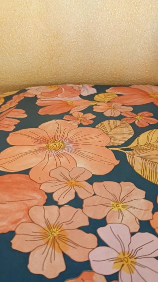 Papel pintado floral vintage original