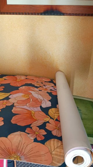 Papel pintado floral vintage original