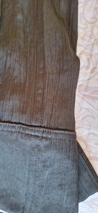 Pantalón Zara ancho T L gris Nuevo
