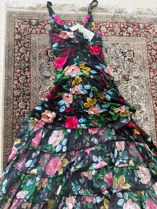 Vestido Miss Bikini Luxe floral asimétrico
