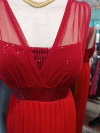 Vestido de fiesta rojo talla M