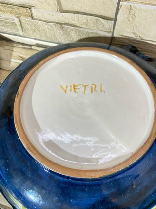 Zuppiera e 6 ciotole Vietri ceramica