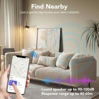 Air Tag Smart Tracker 4 Pack, Localizador Funciona con Apple Buscar (Sólo iOS)