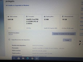 Portátil Lenovo ThinkPad i3 8GB RAM 128GB SSD