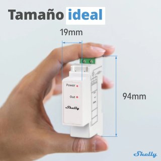 Shelly Pro 3EM Switch Add-on – Interruptor Inteligente 2A, Accesorio para el Medidor Eléctrico Pro 3EM