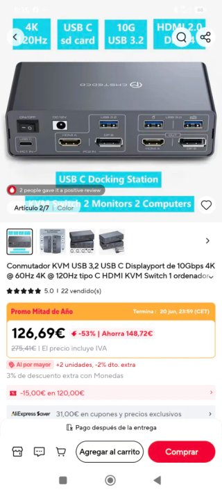 Conmutador CMSTEDCD Negro