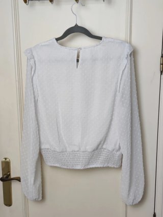 Blusa blanca fluida M
