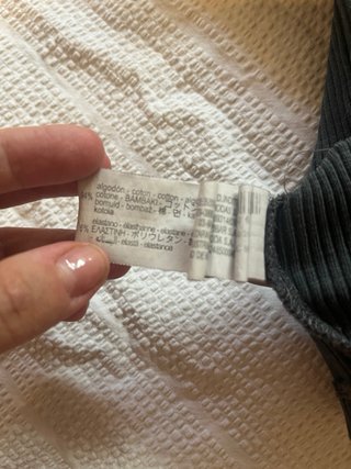 Top Zara espalda descubierta gris Talla S