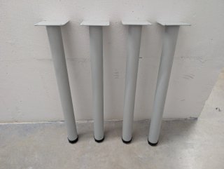 4 gambe in acciaio per tavolo