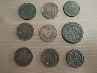 Lote de 15 Monedas de cobre siglo XIX