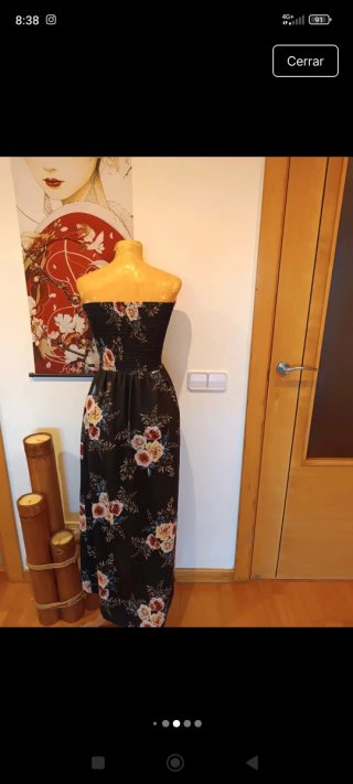 Vestido floral palabra de honor