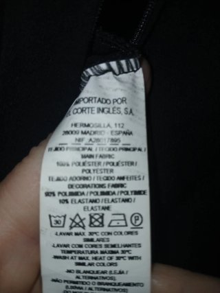 Mono negro Corte Inglés talla M
