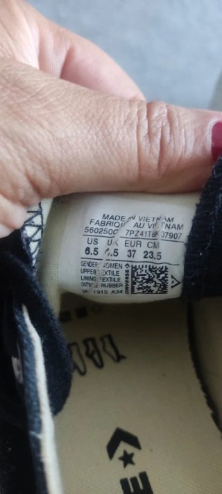 Converse All Star Negras Talla 38