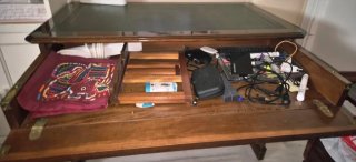 Mesa escritorio madera clásica